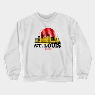 Retro St. Louis, Missouri Skyline Crewneck Sweatshirt